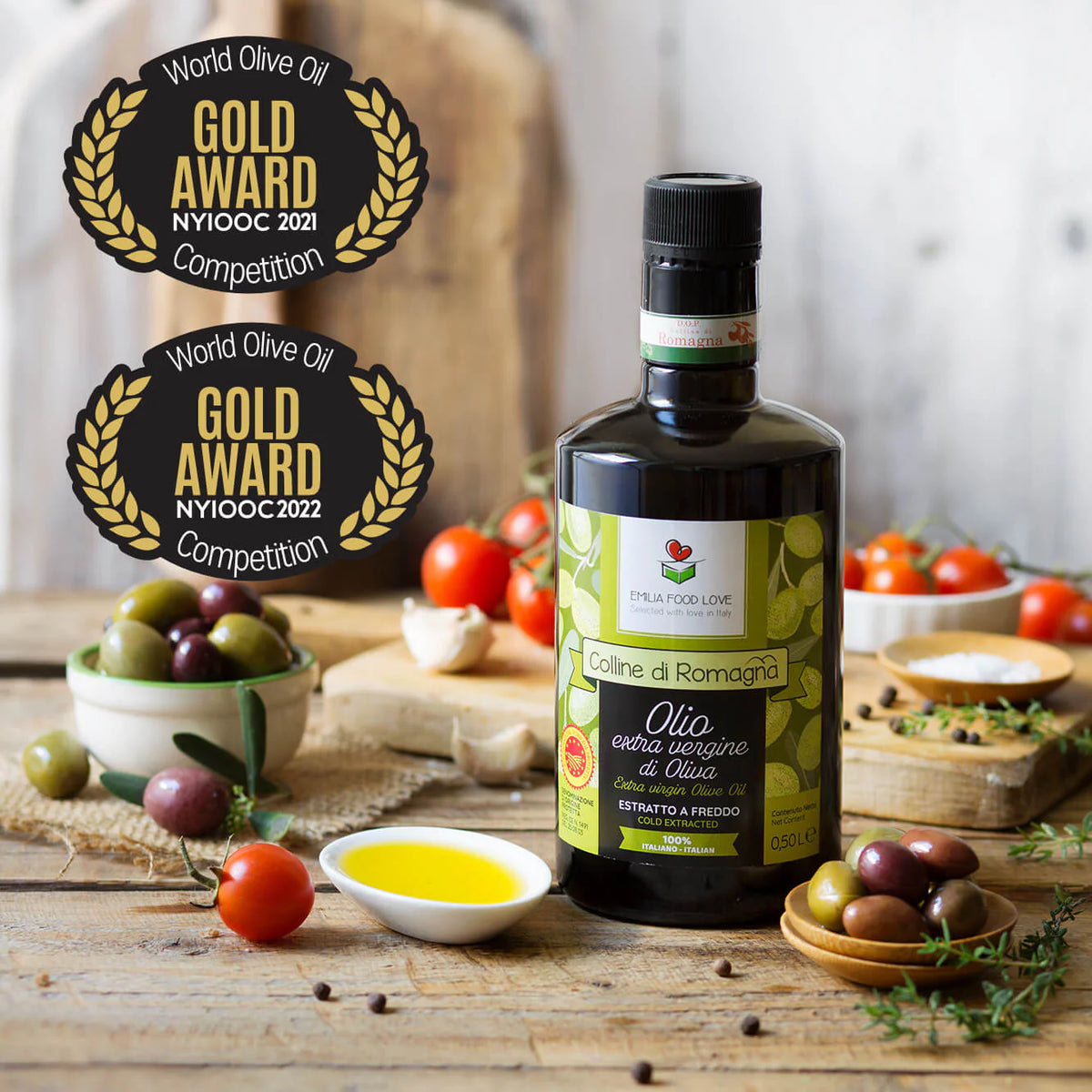 Tuscan and Romagna Extra Virgin Olive Oil Collection | Four Flavors