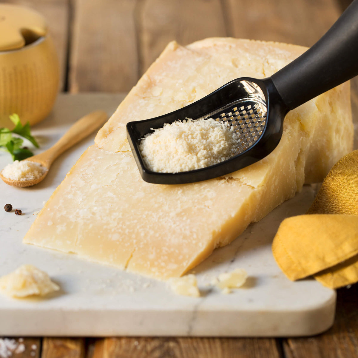 Récipient pour le Fromage et Râpe à Cuillère