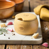 Récipient pour le Fromage et Petite Cuillère en Céramique