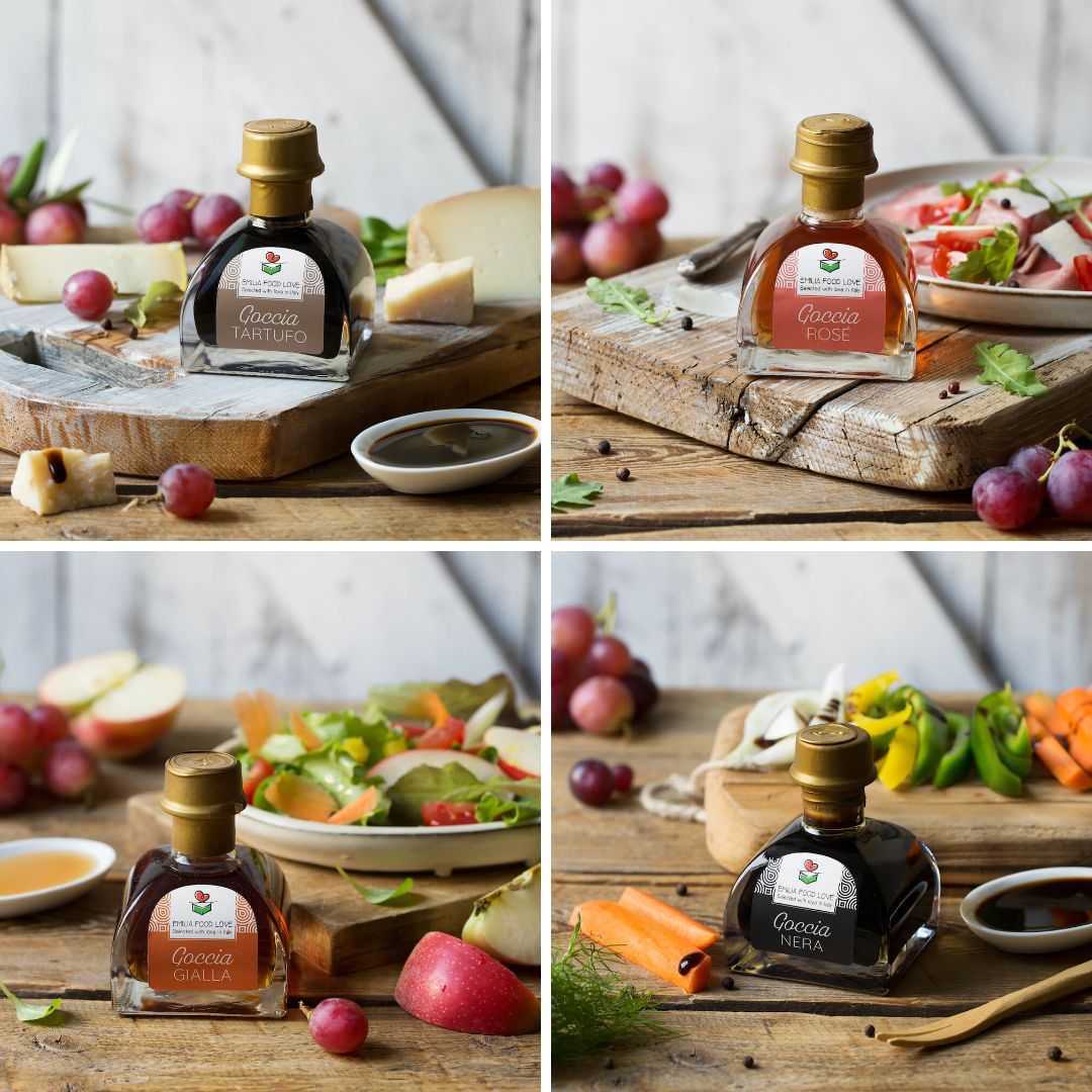 Dégustation de Condiments Balsamique (Nera, Gialla, Tartufo, Rosé)
